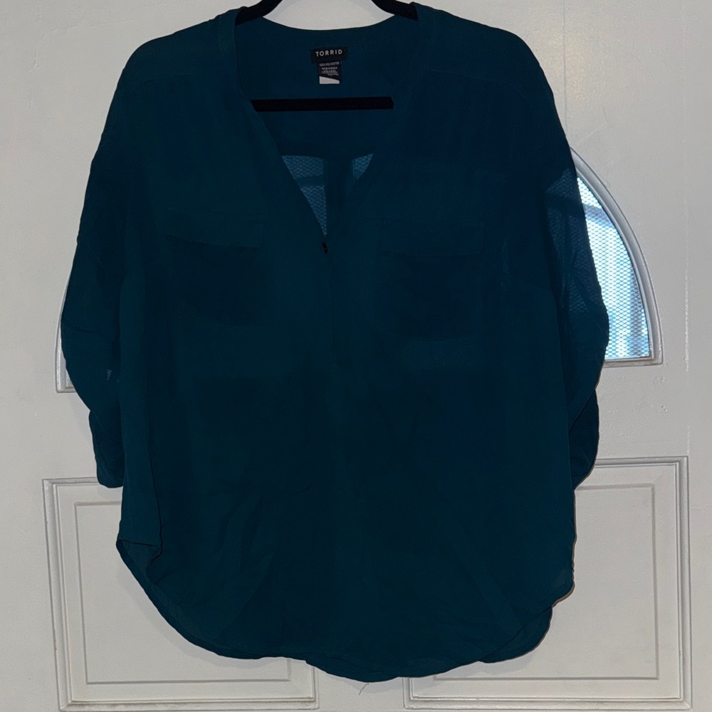 TORRID Deep Teal Women's Blouse